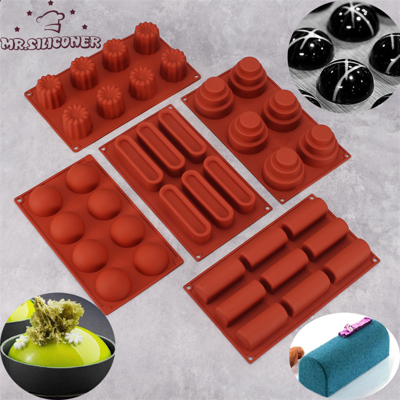 Kitchen Appliances Garage - Cetakan silikon bulat setengah bola 3D,