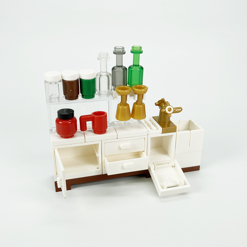MOC block mainan kreatif peral - Kitchen Appliances Refrigerators ulasan dan harga