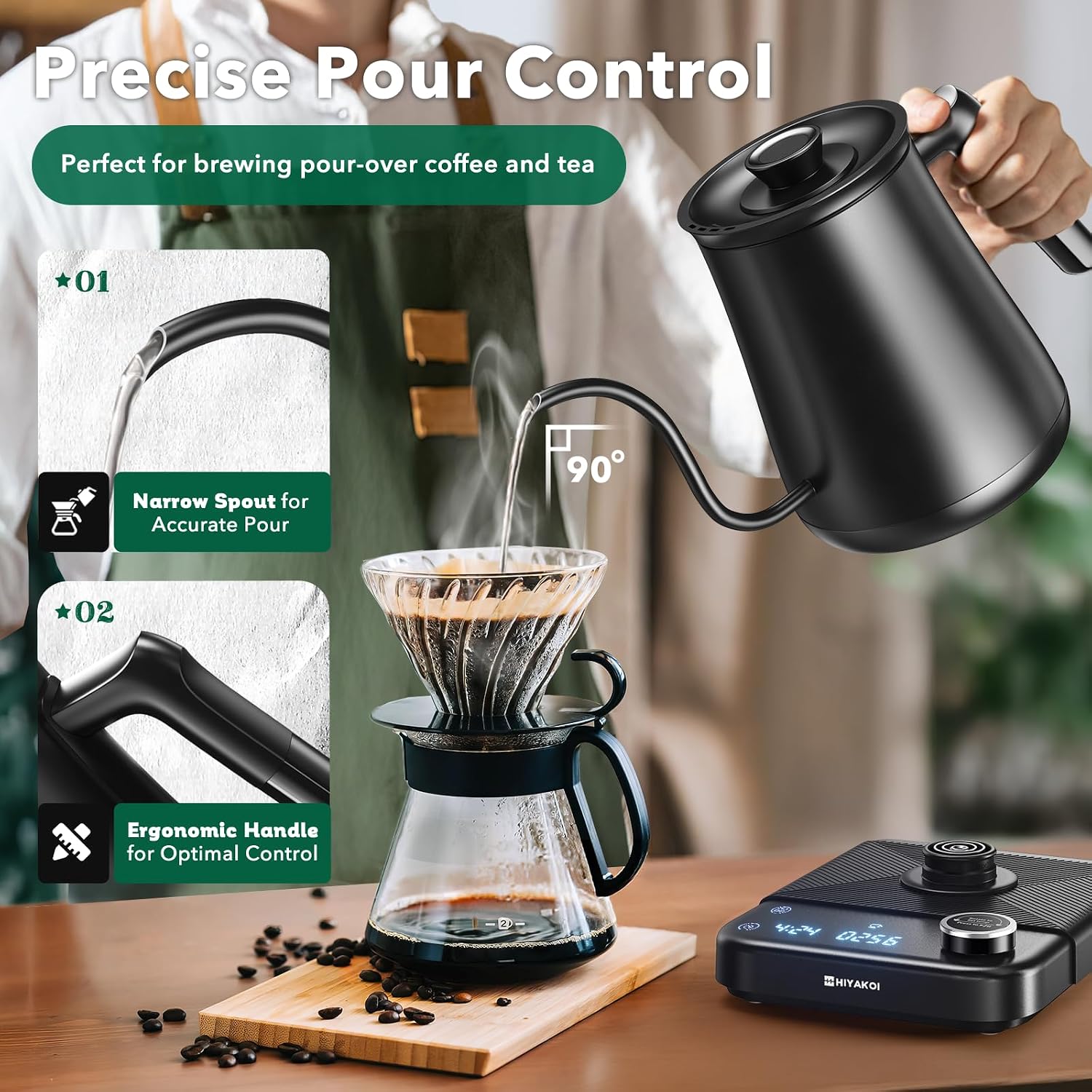 Ketel Listrik Gooseneck dengan - Electric Kettle Gooseneck ulasan dan harga